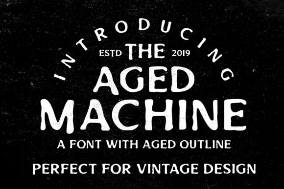 Aged Machine Font for Vintage-Inspired Branding and Business Design