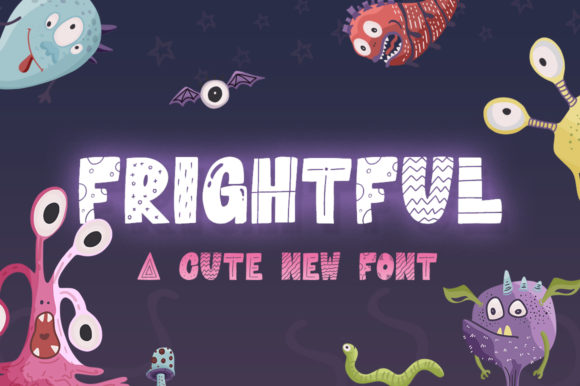 Frightful Font: A Cute and Funky Display Typeface for Makers