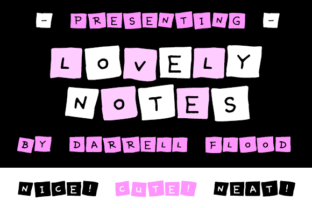 Lovely Notes Font: A Hand-Drawn Display Typeface for Crafters