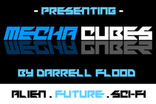 Mechacubes Font: A Futuristic Display Typeface for Digital Designers