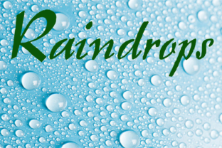 Raindrops Display Font for Editorial Design